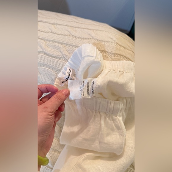 Reformation Olina Linen Pant In White, brand new, never worn, no flaws. - Picture 13 of 16